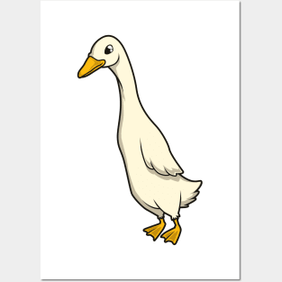 Kawaii indian runner duck Posters and Art